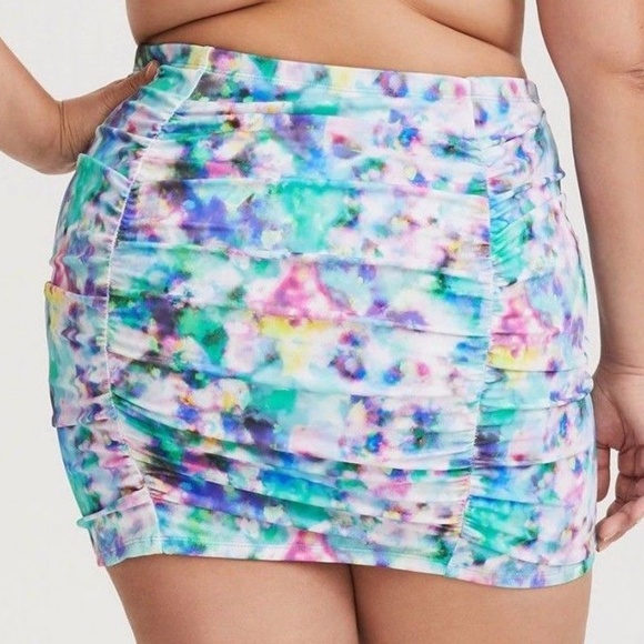 TORRID 2/3X BIKINI Skirtini Watercolor Swimsuit - Picture 6 of 6